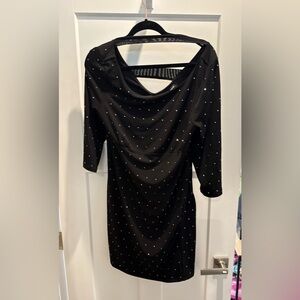 Express Black Dress with Sparkling Accents